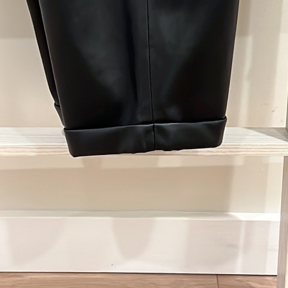 VIOLETA Faux Leather Adjustable Waist Cropped Pants - Picture 3 of 12